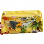Waya Double Zipper Pencil Bag Stationery Set Dinasour Theme
